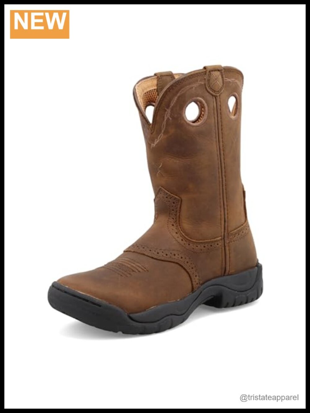 Twisted X Women's 9" Pull On Soft Round Toe All Around Western Work Boot